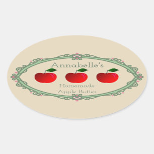 Etiqueta de manteca de manzana casera
