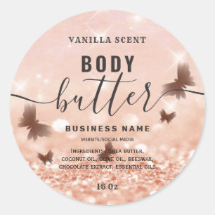 etiqueta de mantequilla de escritura de mariposa P