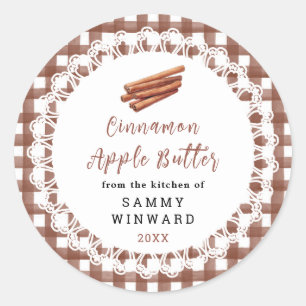 Etiqueta de Mantequilla de Manzana con Canela Case