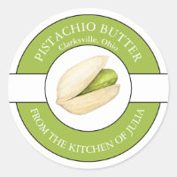 Etiqueta de mantequilla de pistachio