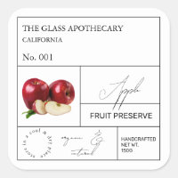 Etiqueta de manzana apoteórica