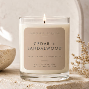 Etiqueta de marca de velas