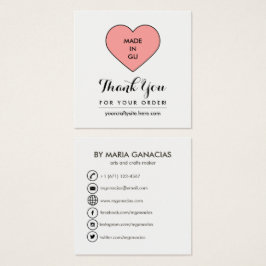 Etiqueta de marca hecha a mano Cuta tarjeta de pre