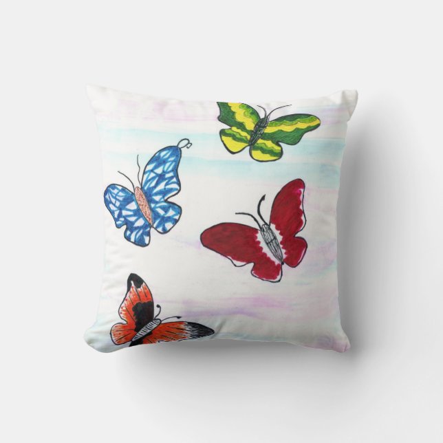 "Etiqueta de mariposa" Sofa almohada (Anverso)