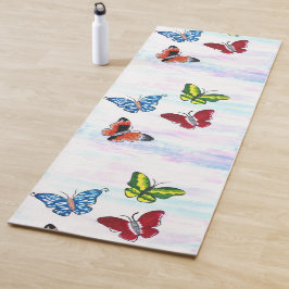 "Etiqueta de mariposa" Yoga Mat