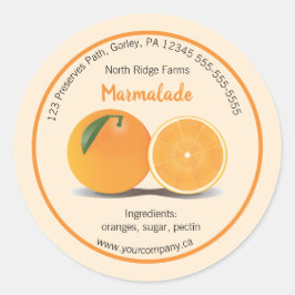 Etiqueta de Marmalade de empresa editable