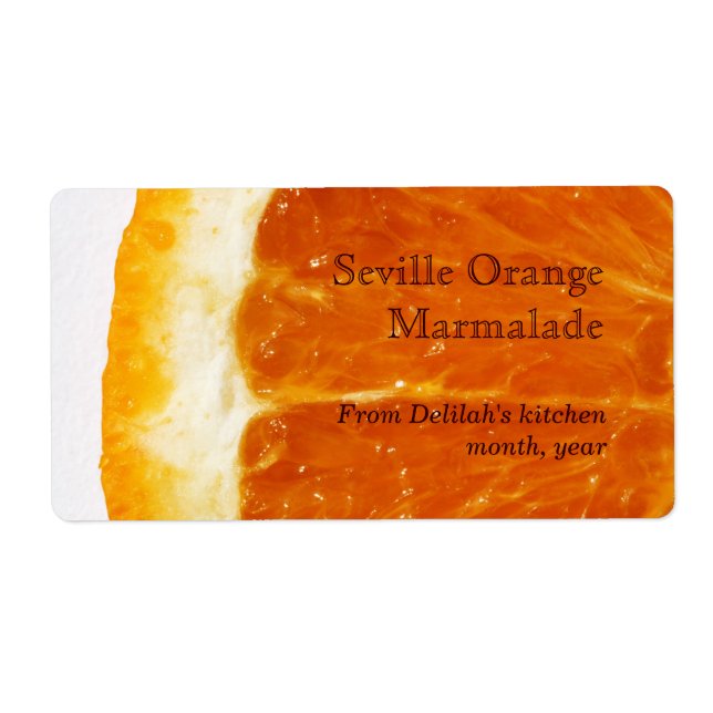 etiqueta de marmalade naranja de seville (Frente)