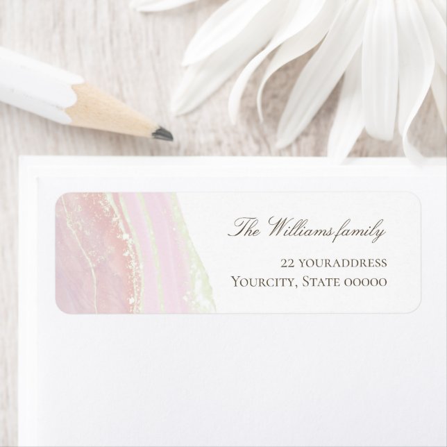 etiqueta de mármol rosa (In situ)