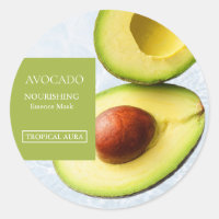 Etiqueta de Máscara Facial de Aguacate