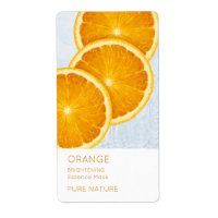 Etiqueta de Máscara Facial Naranja