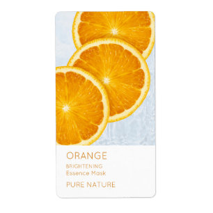 Etiqueta de Máscara Facial Naranja