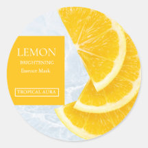 Etiqueta de Mascarilla Facial de Limón