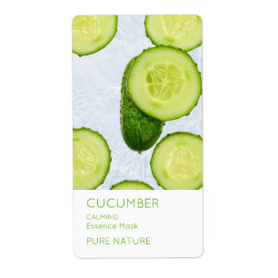 Etiqueta de Mascarilla Facial de Pepino