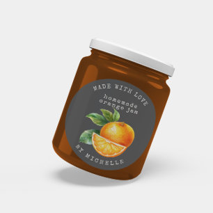 Etiqueta de mermelada de acuarela naranja para fra