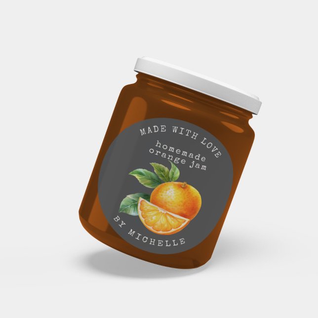 Etiqueta de mermelada de acuarela naranja para fra (Subido por el creador)