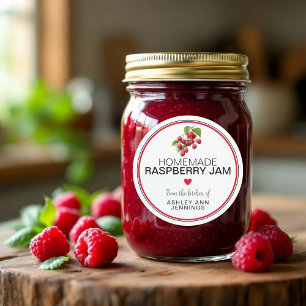 Etiqueta de Mermelada de Frambuesa Casera De la