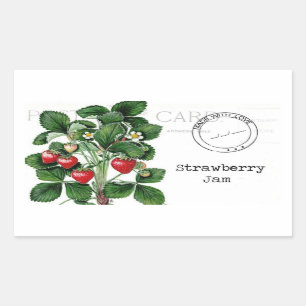 Etiqueta de mermelada de fresa