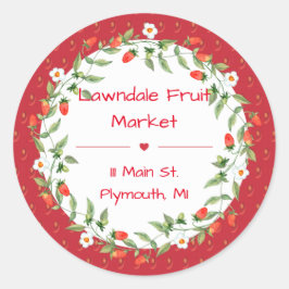 Etiqueta de mermelada de fresa