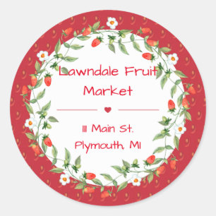 Etiqueta de mermelada de fresa