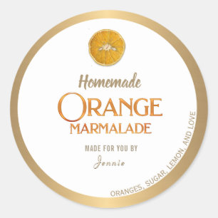 Etiqueta de mermelada de mermelada casera con bord