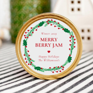 Etiqueta de mermelada personalizada Merry Berry pa