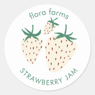 Etiqueta de mermelada White Strawberry Pineberry p