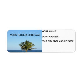 ETIQUETA DE MERRY FLORIDA NAVIDADES