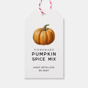 Etiqueta de mezcla de especias de calabaza para de