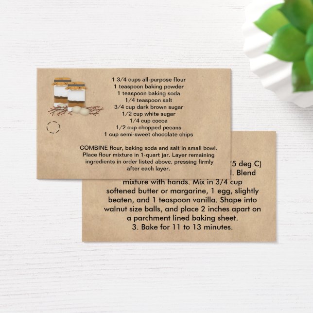 Etiqueta de mezcla de galletas de chocolate con ch (Escritorio)