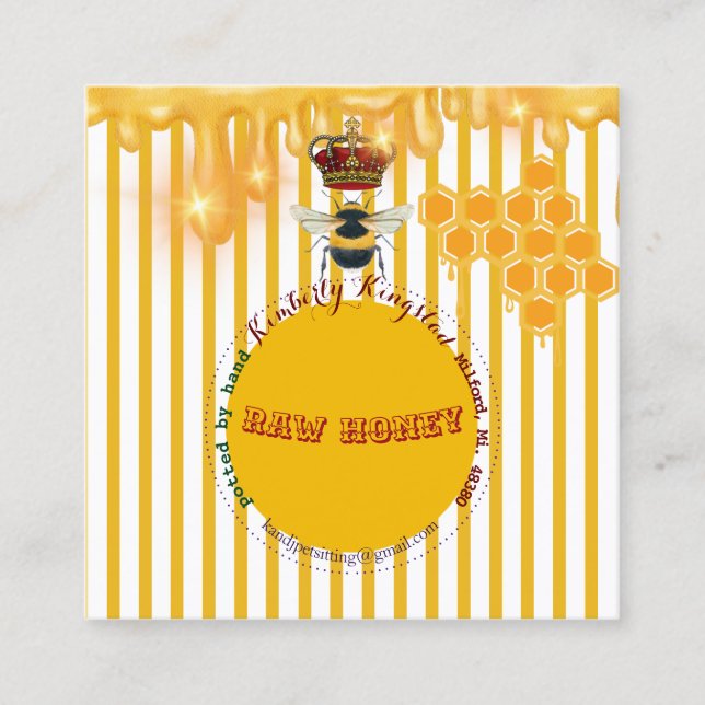 etiqueta de miel cruda tan hermosa (Anverso)