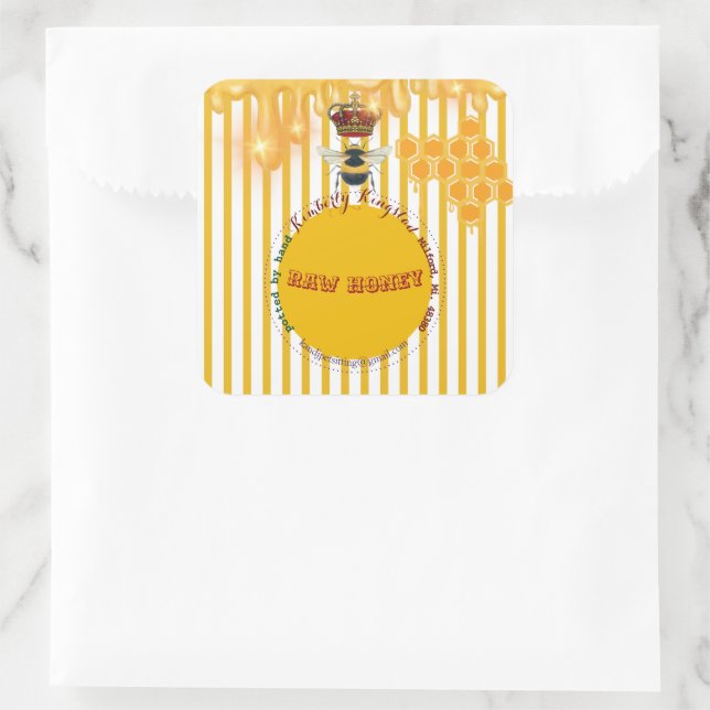 etiqueta de miel cruda tan hermosa (Bolso)