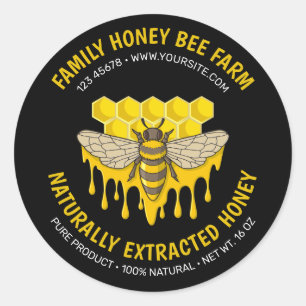 Etiqueta de miel de abee hive