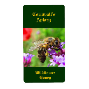 Etiqueta de miel de abeja