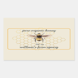 Etiqueta de miel de abeja de abeja de abeja de abe