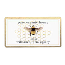 Etiqueta de miel de abeja de abeja de miel de abej