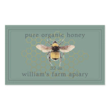 Etiqueta de miel de abeja de abeja de miel Dusty v