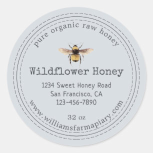 Etiqueta de miel de abeja de abeja de miel Pastel