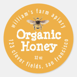 Etiqueta de miel de abeja de miel Mellow Amarillo