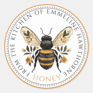 Etiqueta de Miel de Abeja Floral de la Cocina De