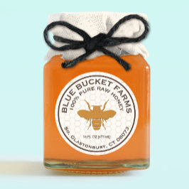 Etiqueta de miel de abeja honeycomb