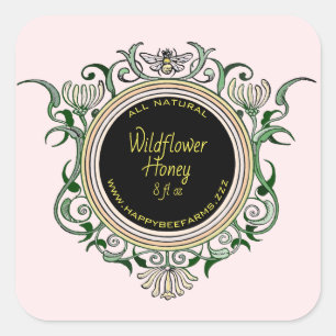 Etiqueta de miel de abeja Personalizado silvestre