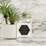 Etiqueta de miel de abeja reina de oro vintage<br><div class="desc">Abeja reina de oro de época en dos diferentes orígenes,  crema y negro,  con polígonos que contienen toda la información para tu colmenar. Elija entre diferentes elementos de esta colección para completar la marca.</div>