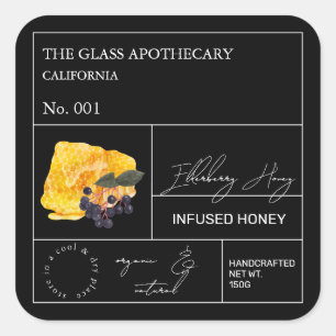 Etiqueta de miel de Elderberry infundida Apothecar