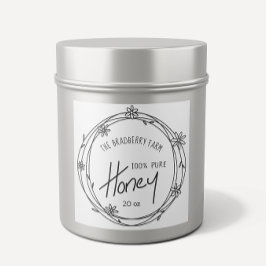 Etiqueta de miel de guantes de guiso de color negr