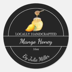 Etiqueta de Miel de Mango Infundida Casera Simple