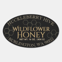 Etiqueta de miel de oveja de oro negro de miel de 