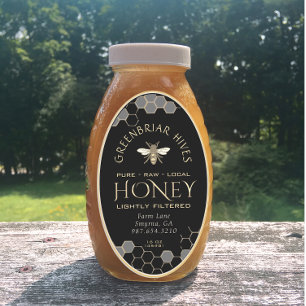 Etiqueta de miel de Queenline 16/32oz Abeja de abe
