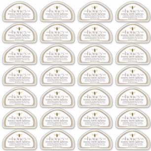 Etiqueta de miel en forma de escote para borde de