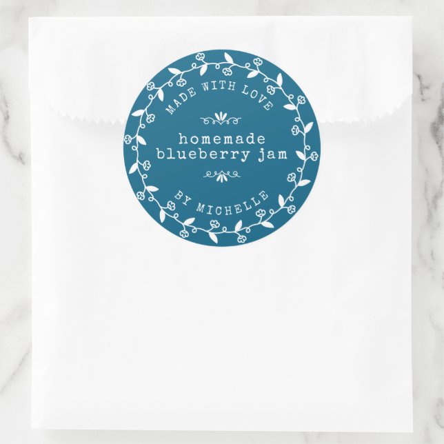 Etiqueta De Miel Hecha A Mano Con Amor (Bolso)