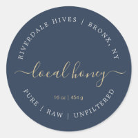 Etiqueta de miel minimalista local pura